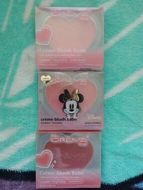 6 For $25 The Crème Shop x Disney Minnie Heart Creme Blush Balm 3 Colors